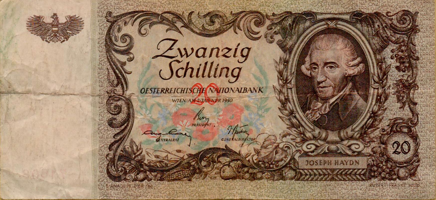 Austria 20 1949 VF P-129/a